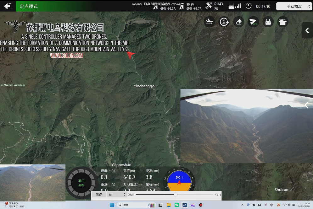 Drones forming aerial networks